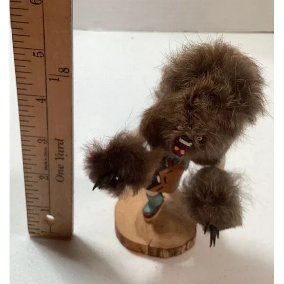 Vintage Hopi Kachina Doll Bear Signed A. Francisco Native American Decor Art - Picture 4 of 5